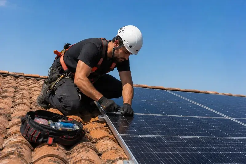 Maintenance et monitoring de panneaux solaires à Crach